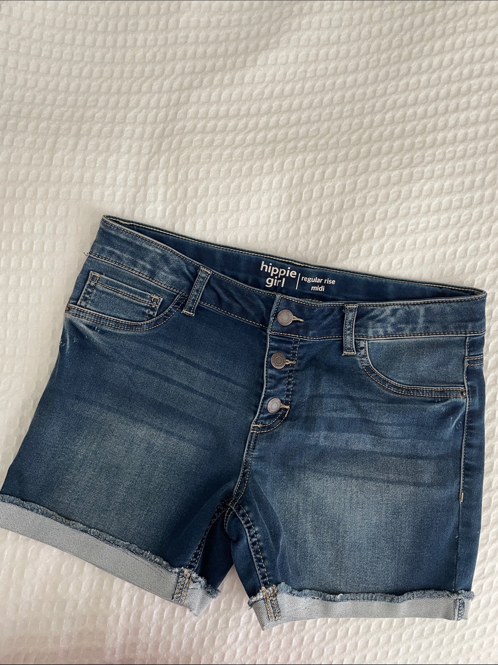 Hippie Girl Girls' Dark Blue Denim Shorts